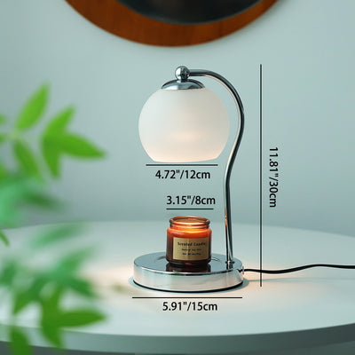 Moderne minimalistische Orb Eisen Glas 1-Licht Schmelzwachs Tischlampe für Schlafzimmer 