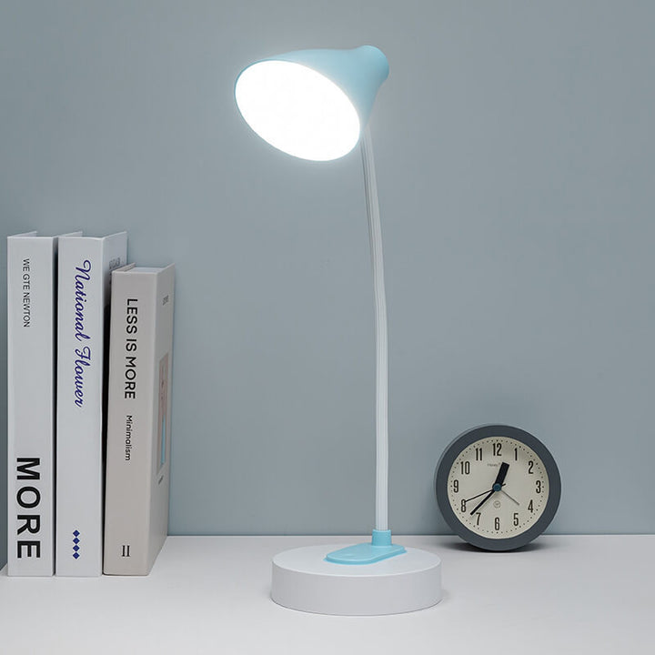 Nordic Modern Kunststoff Runde Faltbare LED USB Tischlampe 