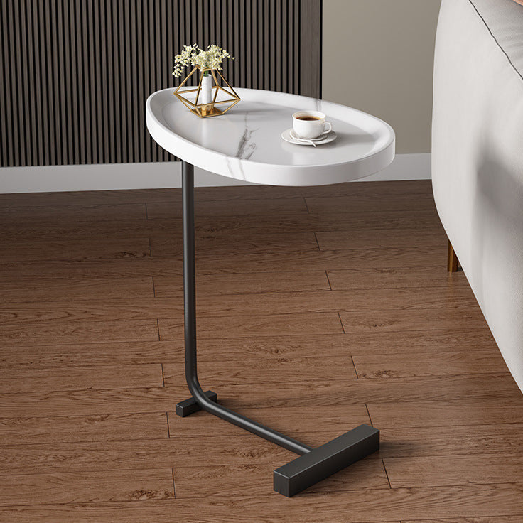 Modern Minimalist Water Drops Oval Medium-Density Fiberboard Iron End Table For Living Room