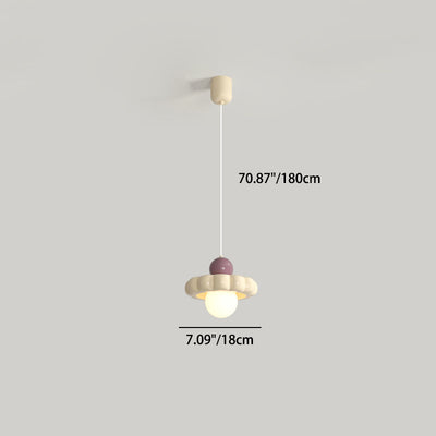 Moderno Minimalista Disco Esfera Aluminio Resina PE 1/3 Luz Colgante Para Dormitorio 