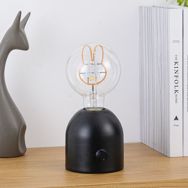 Moderne Art Deco Runde Glas Holz LED Tisch Lampe Für Schlafzimmer 
