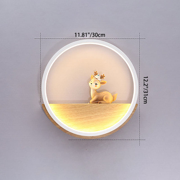 Contemporary Creative Silicone Iron Aluminum Deer LED Wall Sconce Lamp For Living Room