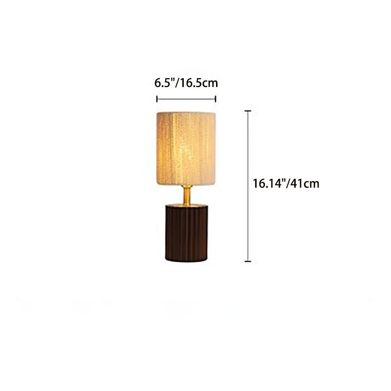 Traditionelle japanische Säule Holz Papier Seil 1-Licht Tischlampe für Wohnzimmer 