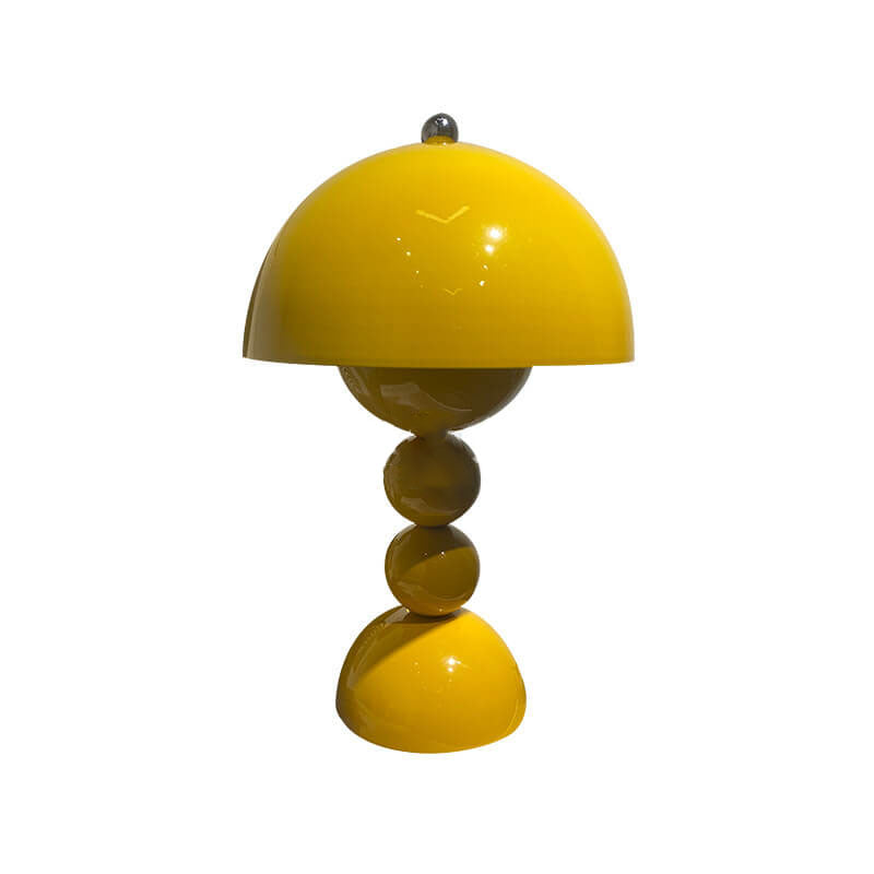 Zeitgenössische nordische Metall-Pilz-Rund-Pod 1-Licht-Tischlampe für das Schlafzimmer 