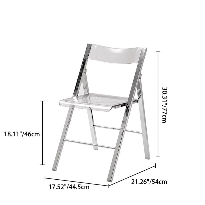 Contemporary Nordic Square Iron PET Foldable Dining Chair For Dining Room