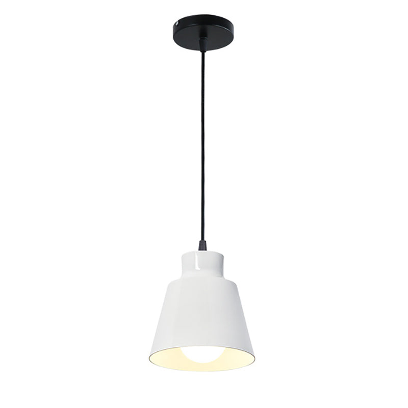 Modern Minimalist Macaron Round Cup Iron 1-Light Pendant Light For Living Room