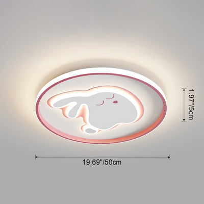 Contemporáneo Creativo Conejo de Dibujos Animados Hierro Acrílico LED Luz de Techo para Niños para Dormitorio 