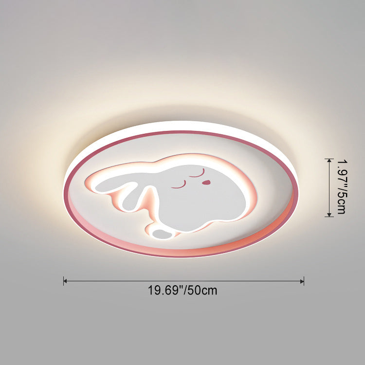 Contemporáneo Creativo Conejo de Dibujos Animados Hierro Acrílico LED Luz de Techo para Niños para Dormitorio 