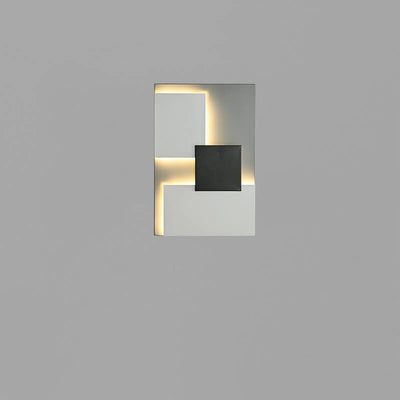 Modern Minimalist Square Geometric Block LED Wall Sconce Lamp