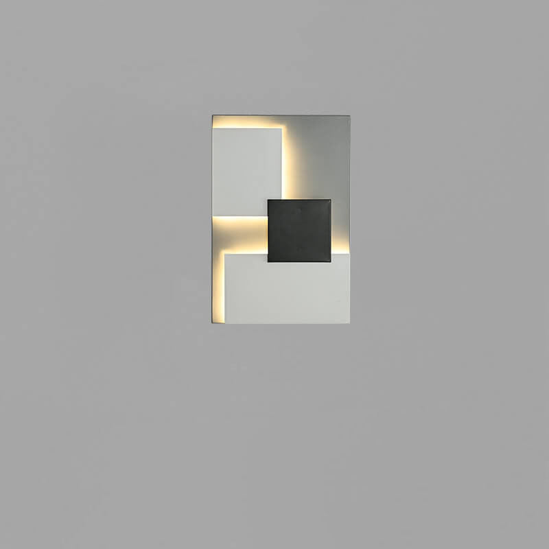 Modern Minimalist Square Geometric Block LED Wall Sconce Lamp
