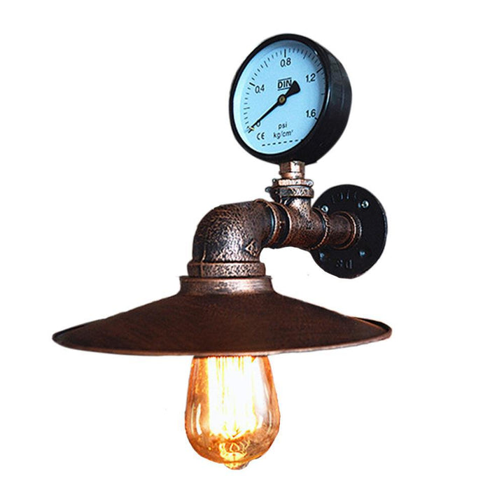 Lampe murale à 1 lumière avec jauge de température en tuyau d&