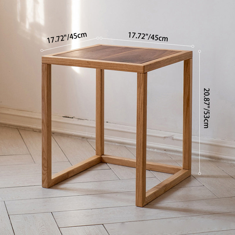 Moderne Einfachheit Runder Dreieckiger Quadratischer Holz-Beistelltisch für das Wohnzimmer 
