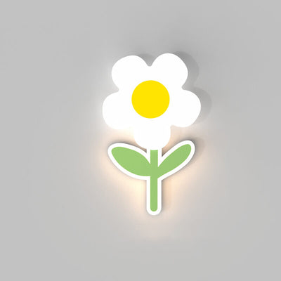 Moderne minimalistische Eisen-Sonnenblume Acryl LED-Wandleuchte 