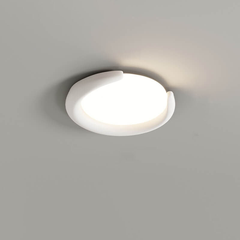 Plafonnier LED rond en forme de croissant de lune nordique 