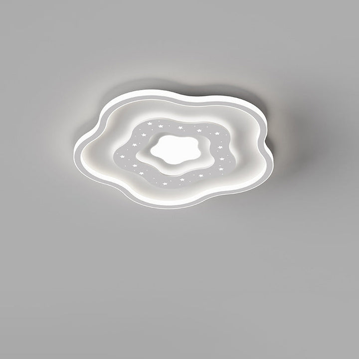 Moderne minimalistische Blume Wolke Eisen Acryl LED Unterputz Deckenleuchte für Schlafzimmer 