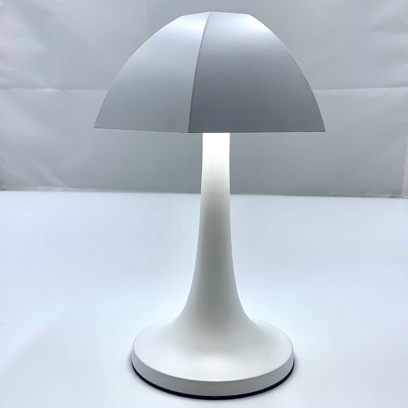 Contemporary Creative Iron Mushroom PVA LED USB Charging Table Lamp For Bedroom