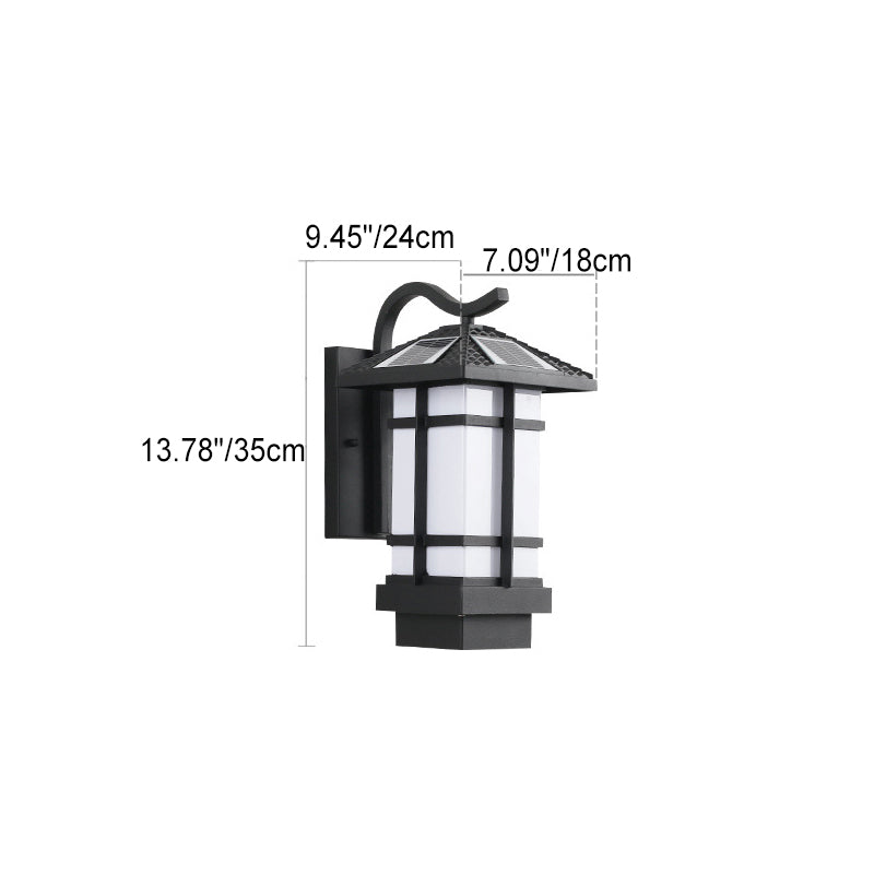 Lámpara de Aplique de Pared para Paisaje de Patio al Aire Libre LED Impermeable Solar Industrial 