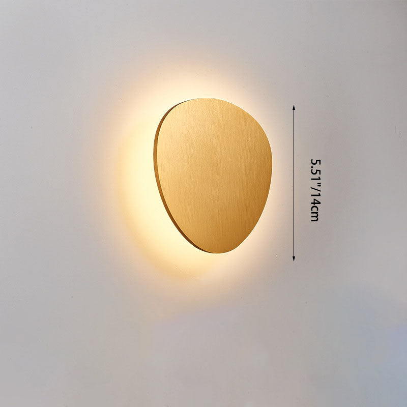 Applique murale LED triangulaire ronde en aluminium acrylique scandinave contemporaine pour chambre 