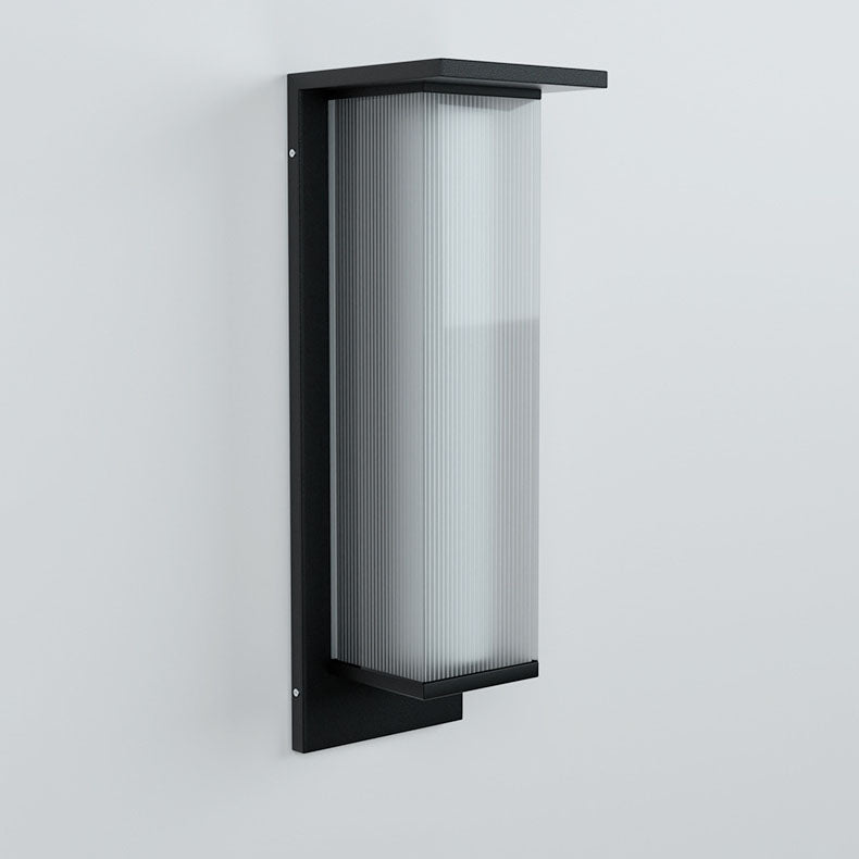 Applique murale extérieure LED en acier inoxydable acrylique rectangulaire étanche solaire minimaliste moderne pour patio extérieur 