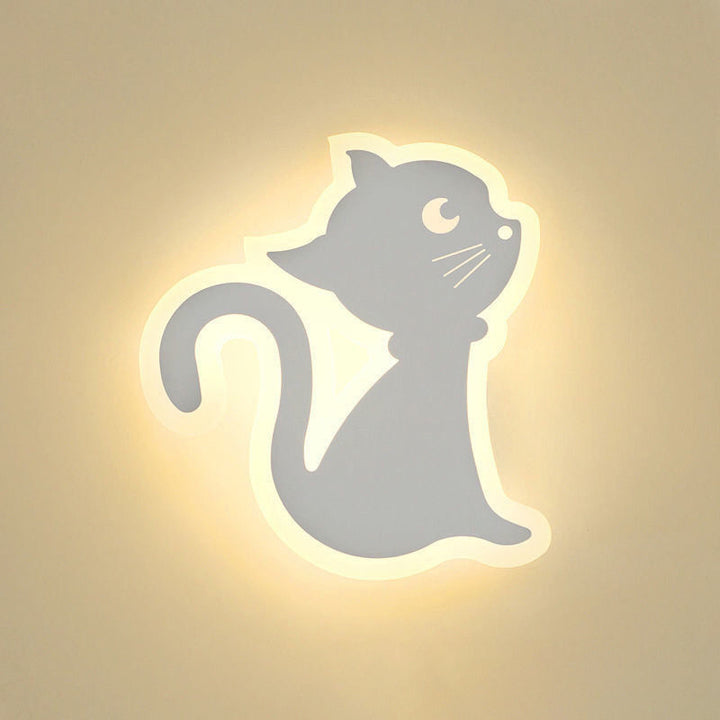Zeitgenössische kreative Acryl Katze Design Eisen LED Wandleuchte Lampe für Schlafzimmer 