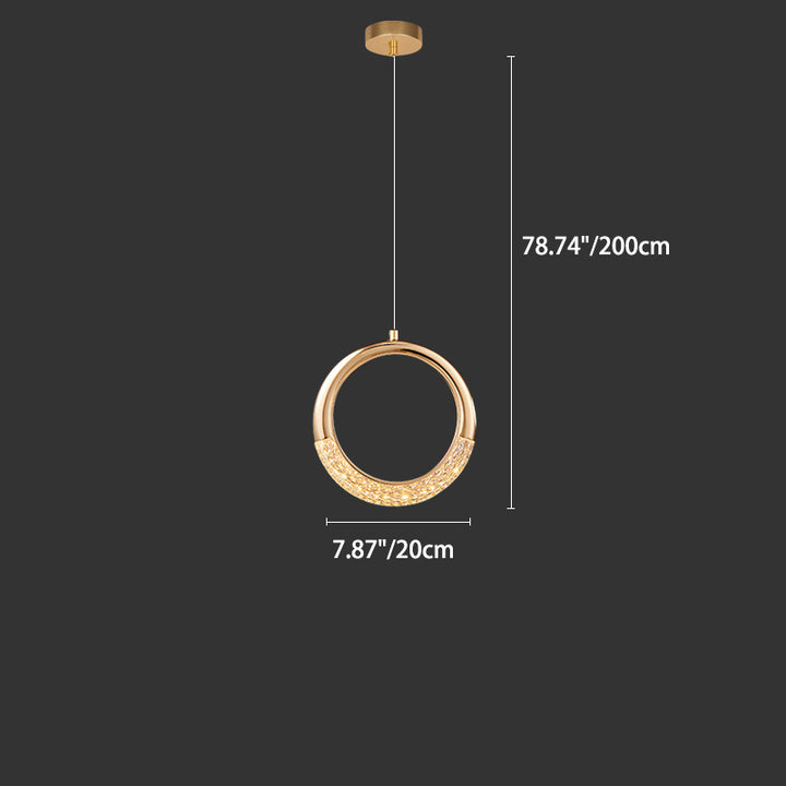 Moderne Acryl Geometrische Kreis 1-Licht LED Pendelleuchte 