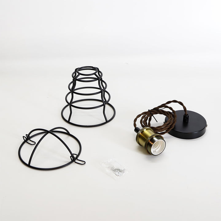 Lanterne Vintage Traditionnelle en Fer 1 Lumière Suspension pour Chambre 