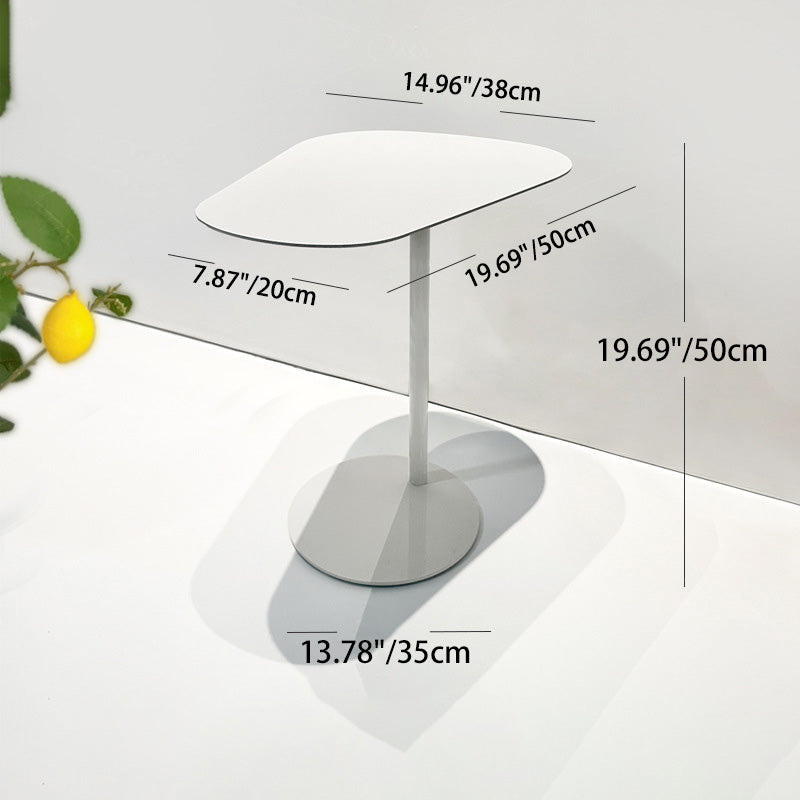 Contemporary Creative Irregular Geometric Round Iron End Table For Living Room
