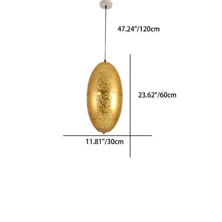 Lustre suspendu elliptique à 3 lumières en fer rétro contemporain pour salle à manger 