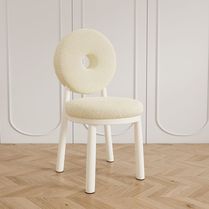 Chaise de salle à manger contemporaine en laine d&