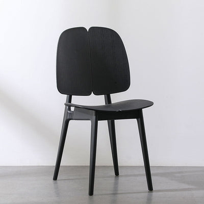 Chaise de salle à manger carrée en plastique et métal scandinave contemporain avec dossier pour salle à manger 