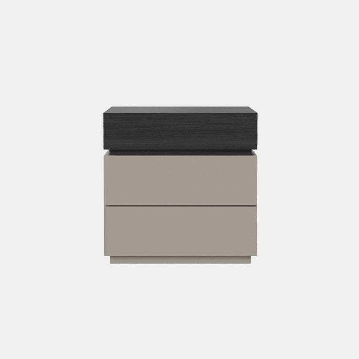Contemporary Luxury Rectangular Plywood Eucalyptus Wood Nightstand 3-Drawer For Bedroom