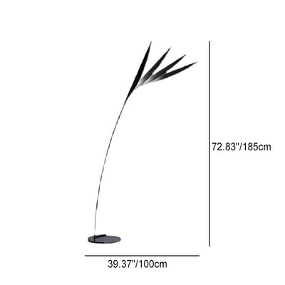 Italian Minimalist Leaf Design Long Pole LED Standing Floor Lamp
