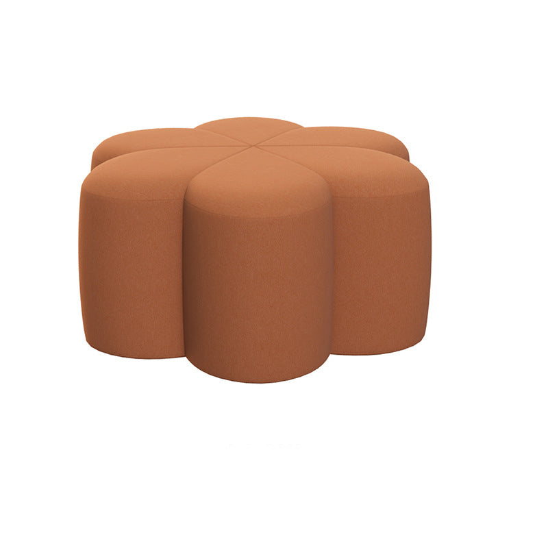 Tabouret en velours en forme de fleur de prunier nordique contemporain pour salon 