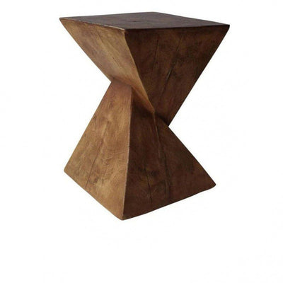 Table d'appoint carrée géométrique en argile de magnésium industriel contemporain pour le salon 