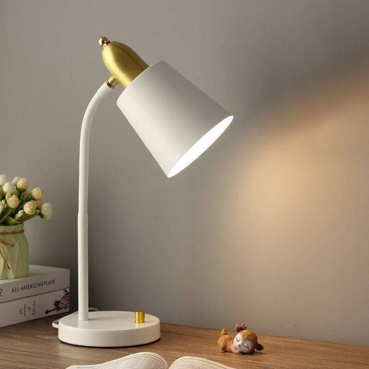 Moderner Macaron Zylinder-Tischlampe aus Schmiedeeisen mit 1 Licht 