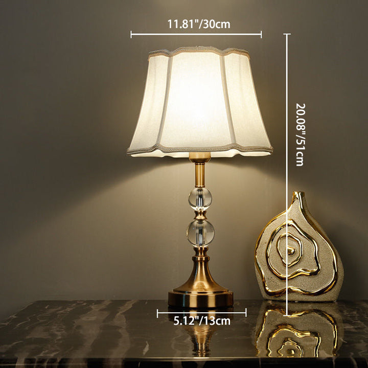 Lampe de table moderne minimaliste en cristal de colonne en fer avec 1 lumière pour salon 