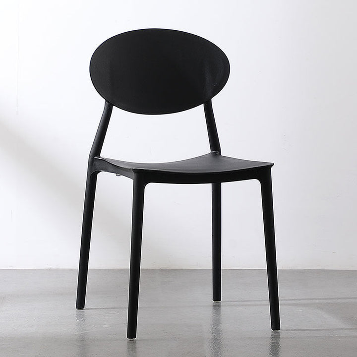 Contemporary Nordic Square PP Dining Chair Backrest Armless For Dining Room