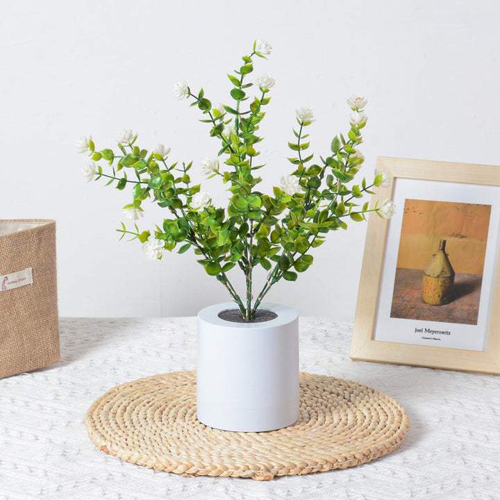 Lámpara de Mesa LED de Flor de Loto de Plástico Minimalista Moderna para Sala de Estar 