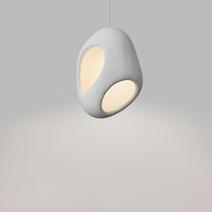 Lustre suspendu à 1 lumière en polystyrène à armature en fer japonais traditionnel pour salle à manger 