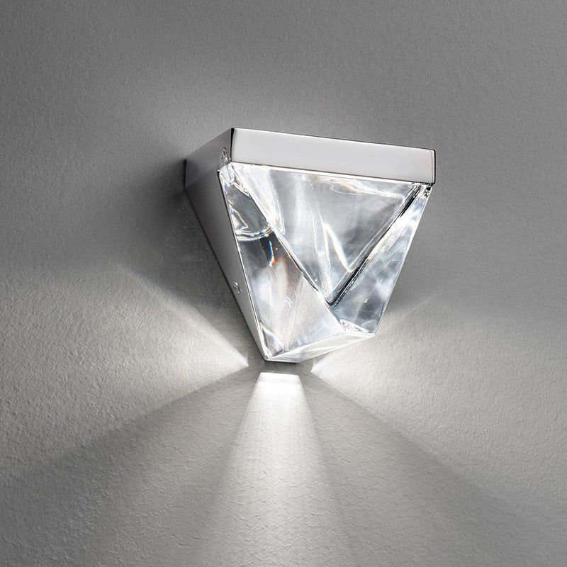 Zeitgenössische kreative Dreieck Eisen Kristall LED Wandleuchte Lampe für Wohnzimmer 