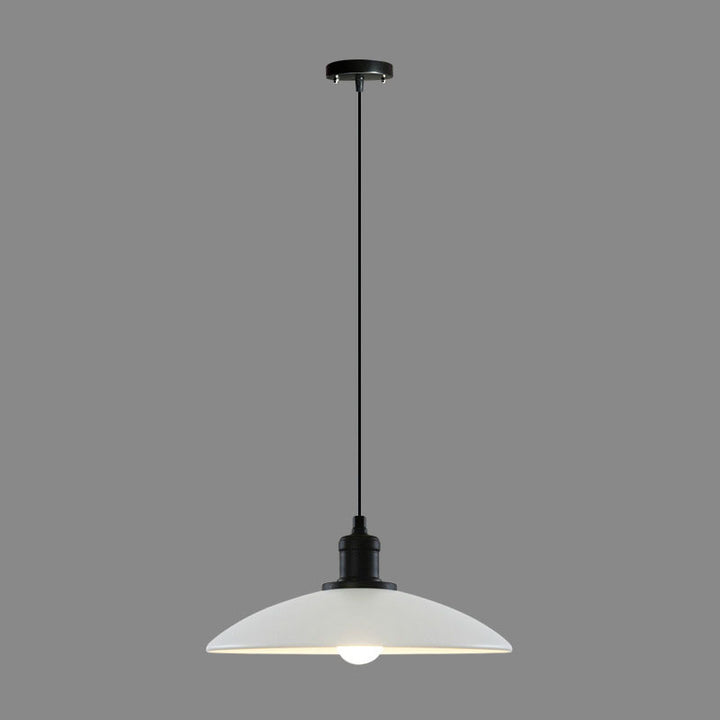 Suspension luminaire à disque en fer forgé à personnalité simple industrielle 1 lumière 