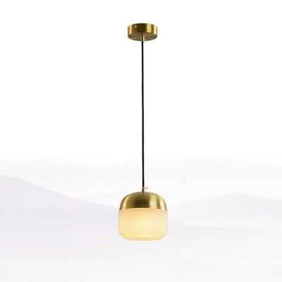 New Chinese Modern Round Lucite Copper 1/3 Light Chandelier