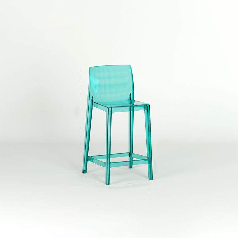 Taburete de barra cuadrado contemporáneo escandinavo con respaldo y reposapiés para cocina 