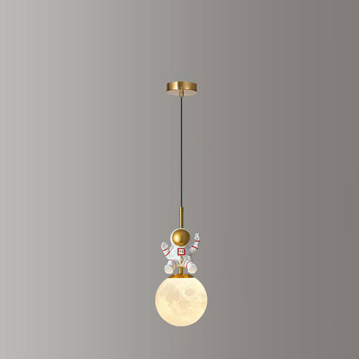 Suspension contemporaine pour enfants nordiques Orb Astronaut en résine de fer 1 lumière pour chambre 