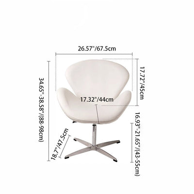 Moderner minimalistischer umwickelter gepolsterter Flanell-Lammfell-Beweglicher Schreibtischstuhl Rückenlehne Armlehne für das Home Office 