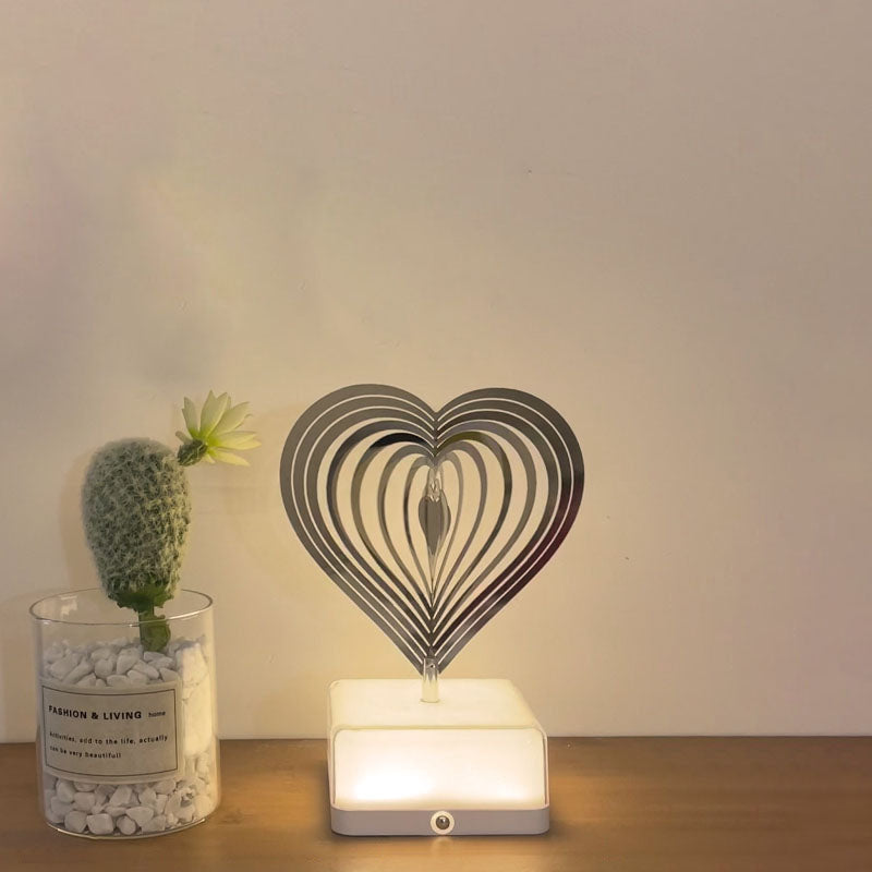 Modern Art Deco Stainless Steel ABS Cubic Base Multishape Rechargeable USB LED Table Lamp Night Light For Bedside