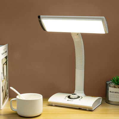 Lámpara de mesa LED recargable USB de lectura moderna blanca para estudio 