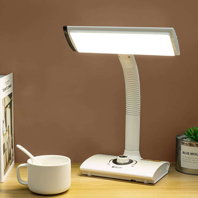 Lámpara de mesa LED recargable USB de lectura moderna blanca para estudio 