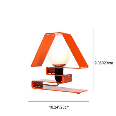 Modern Creative Geometric Iron Finish Frame 1-Light Table Lamp
