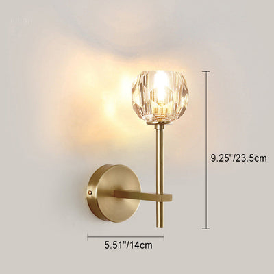Moderne Luxus Schüssel Stahl Kristall 1/2-Licht Wand Leuchte Lampe Für Wohnzimmer 